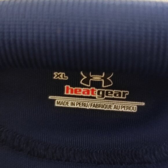 Under Armour polo shirt men's size XL blue colour HeatGear active wear / golf - Picture 5 of 11